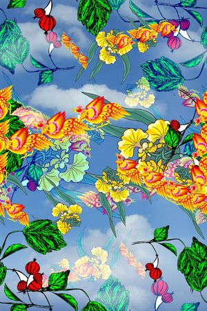 中国风印花华亿平台图片