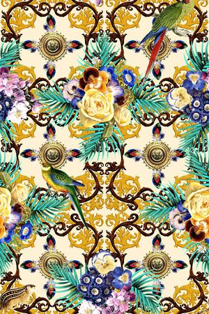 欧式印花华亿平台图片