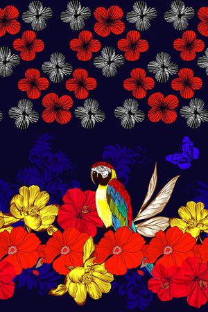 鸟类印花华亿平台图片