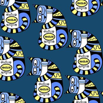 529482-2-15简约卡通抽象猫