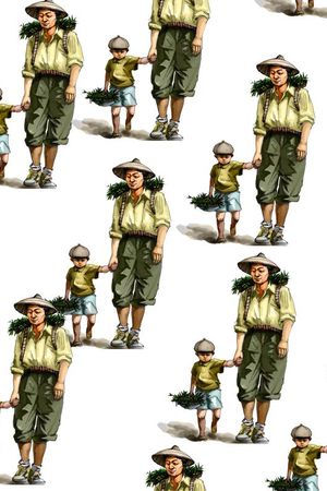 人物印花华亿平台图片