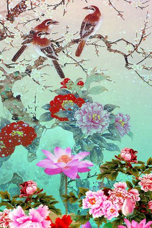 中国风印花华亿平台图片