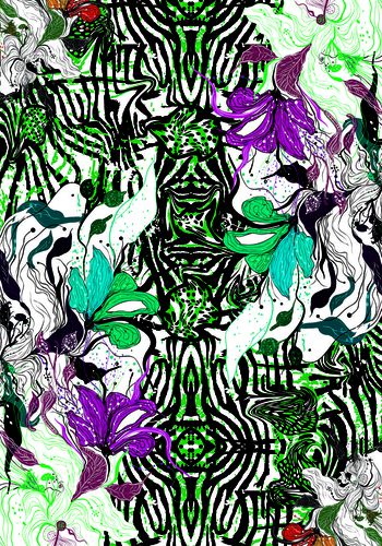 抽象印花华亿平台图片