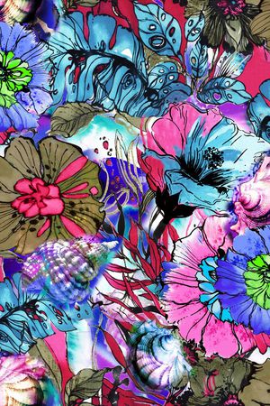 花卉印花华亿平台图片