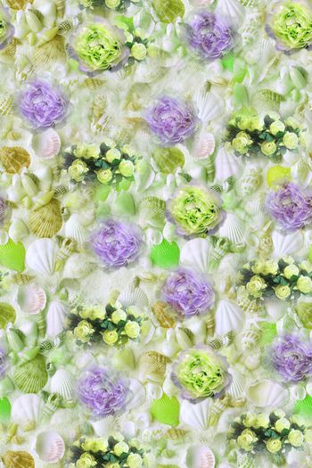 529687-欧式时尚贝壳花卉