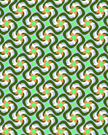 529760-几何风车花卉 