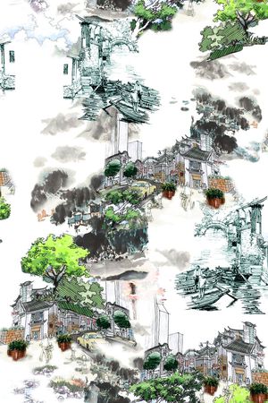 写生速写印花华亿平台图片