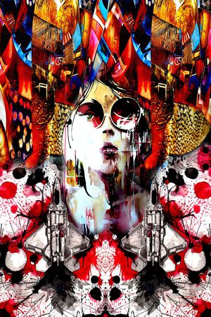 抽象印花华亿平台图片