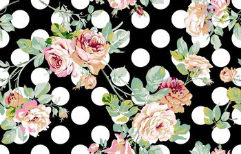 波点大牌玫瑰花 女装 衬衣 连衣裙 雪纺 印花 几何 碎花 小碎花 大花 方块 衬衫印花 简单 时尚 大牌 潮流印花 女装印花 传统印花 T恤印花 波点 圆点印花华亿平台图片