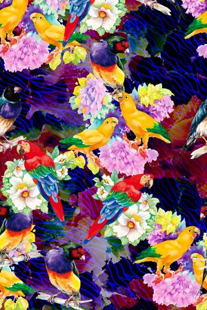 水彩风印花华亿平台图片