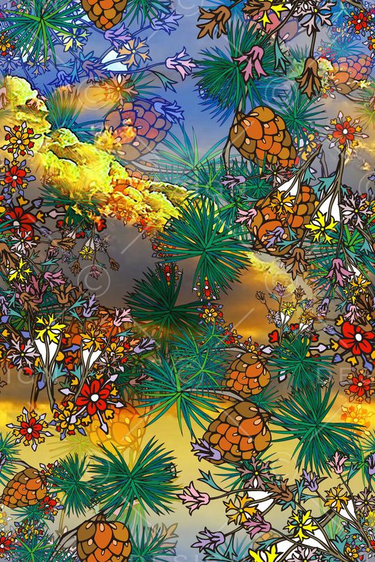 花卉印花华亿平台图片