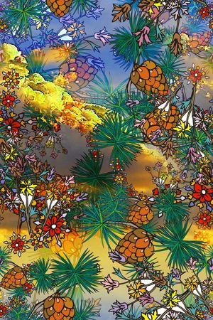 花卉印花华亿平台图片