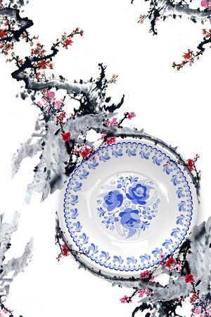 中国风印花华亿平台图片