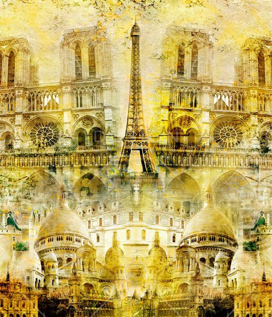 欧式建筑印花华亿平台图片