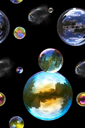 彩色气泡印花华亿平台图片