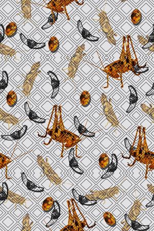 昆虫印花华亿平台图片