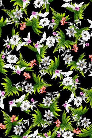 热带树叶印花华亿平台图片