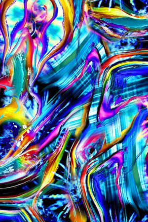 大牌抽象印花华亿平台图片