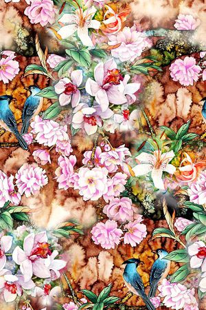 中国风印花华亿平台图片