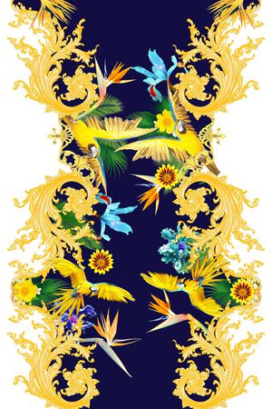 巴洛克印花华亿平台图片