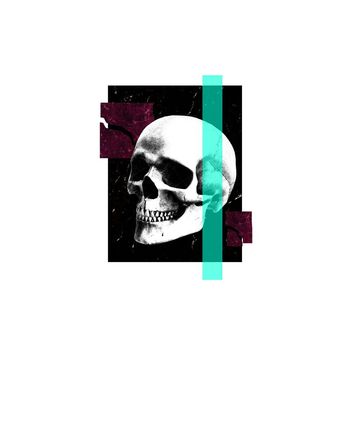 530466-原创时尚潮牌大理石骷髅头定位花