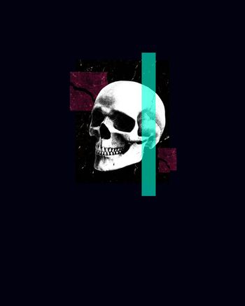 530468-原创时尚潮牌大理石骷髅头定位花