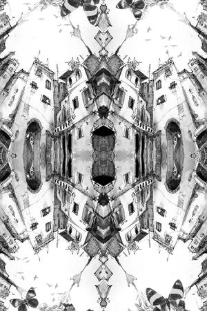 城市建筑印花华亿平台图片