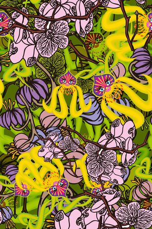 花卉印花华亿平台图片