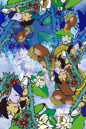 花卉印花华亿平台图片