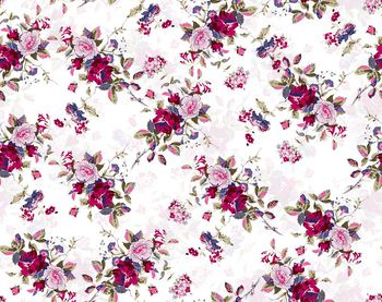 手绘花卉印花华亿平台图片