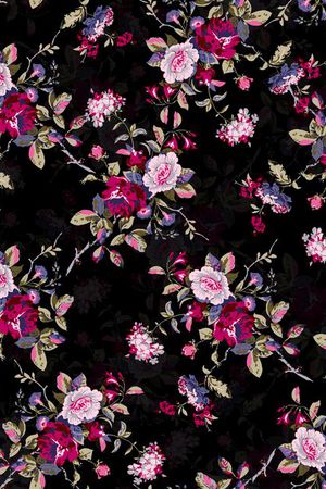 手绘花卉印花华亿平台图片