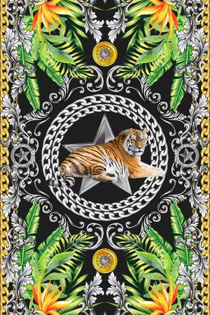 欧式复古印花华亿平台图片