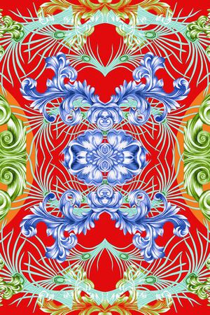 仿古印花华亿平台图片