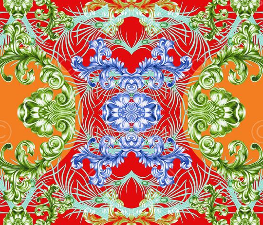 仿古印花华亿平台图片