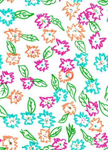 530788-时尚 手绘抽象 小碎花 服装 家纺