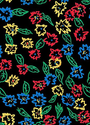 530790-时尚 手绘抽象 小碎花 服装 家纺