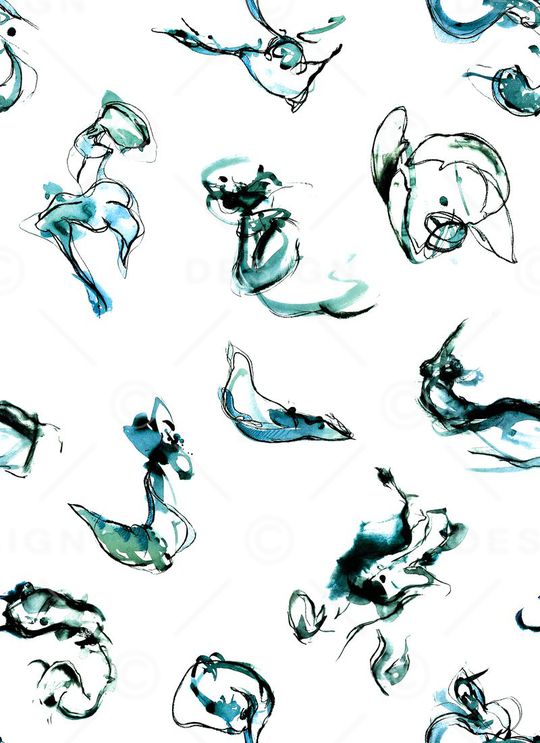 抽象 笔刷 泼墨印花华亿平台图片