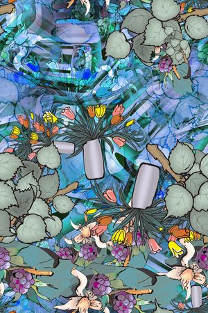 花卉印花华亿平台图片