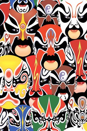 脸谱印花华亿平台图片