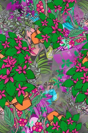 花卉印花华亿平台图片