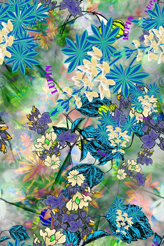 花卉印花华亿平台图片