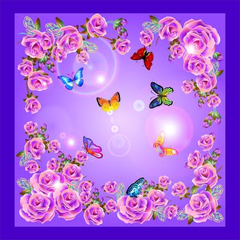 蝴蝶印花华亿平台图片