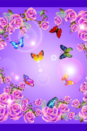 蝴蝶印花华亿平台图片