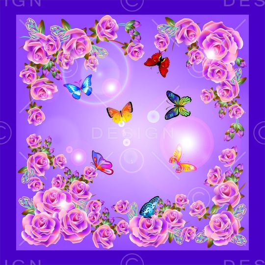 蝴蝶印花华亿平台图片