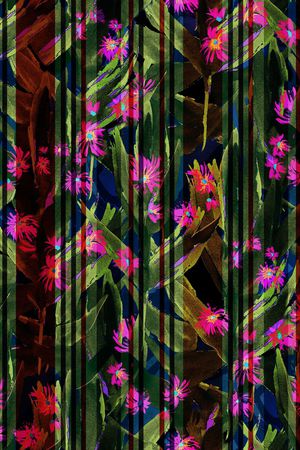 花卉印花华亿平台图片