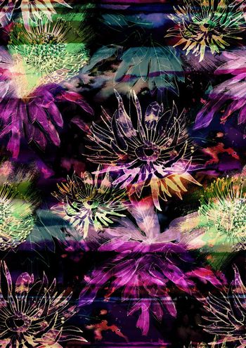 花卉印花华亿平台图片