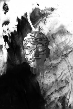 水墨印花华亿平台图片