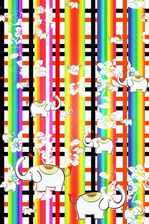 L.D~几何格子条纹印花华亿平台图片