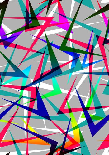 530913-原创设计 户外运动休闲 多彩 几何