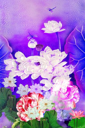 中国风印花华亿平台图片